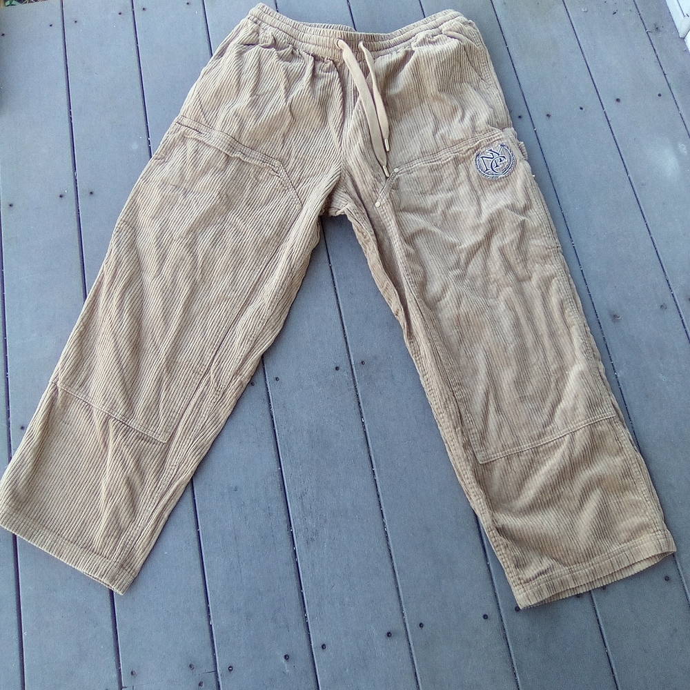 PUMA Tan Corduroy Pants with Embroidered Logo SIZE XL - Picture 3 of 10